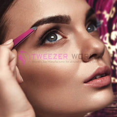 2pcs Premium Hot Pink Set Best Tweezers For Brows