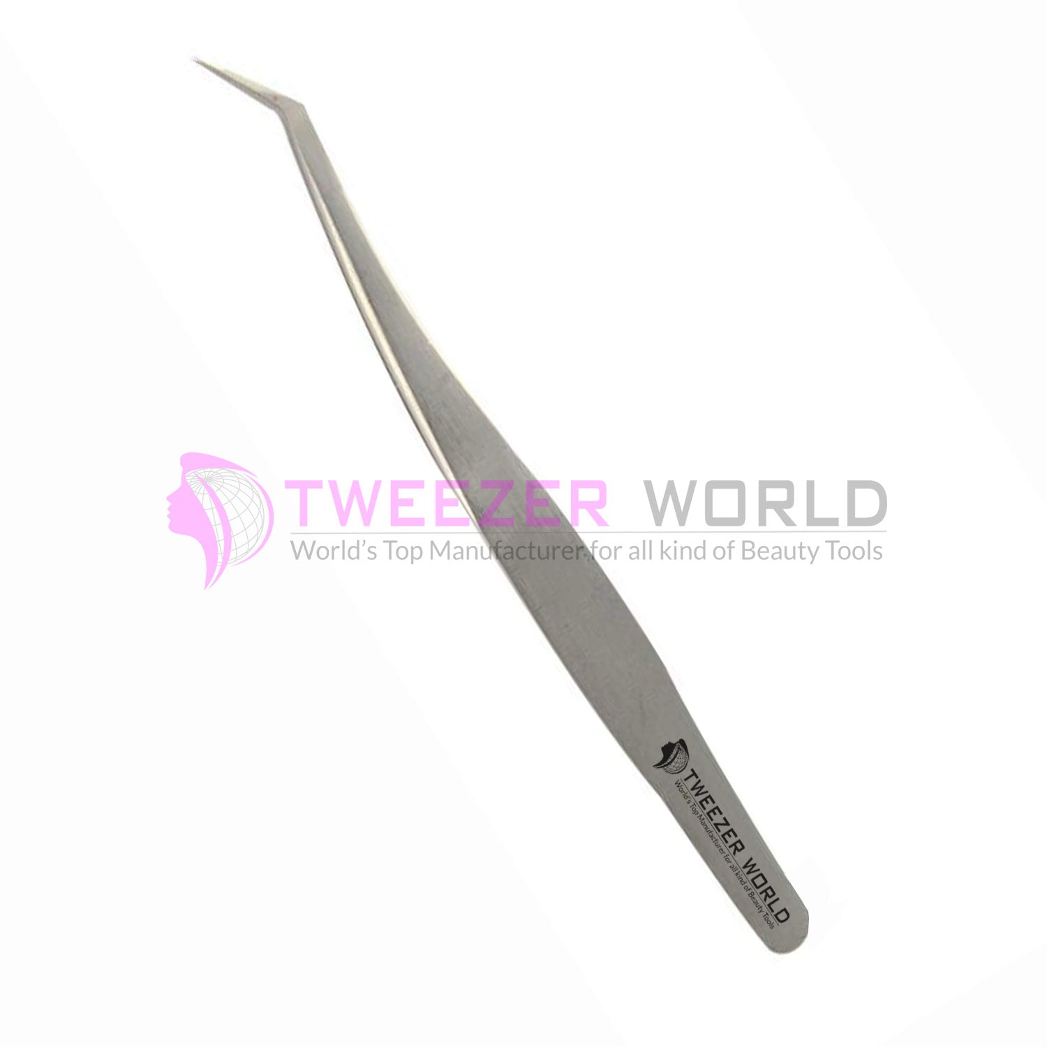 2Pcs-VETUS Silver Tweezers Set Best Quality Vetus Lash Tweezers