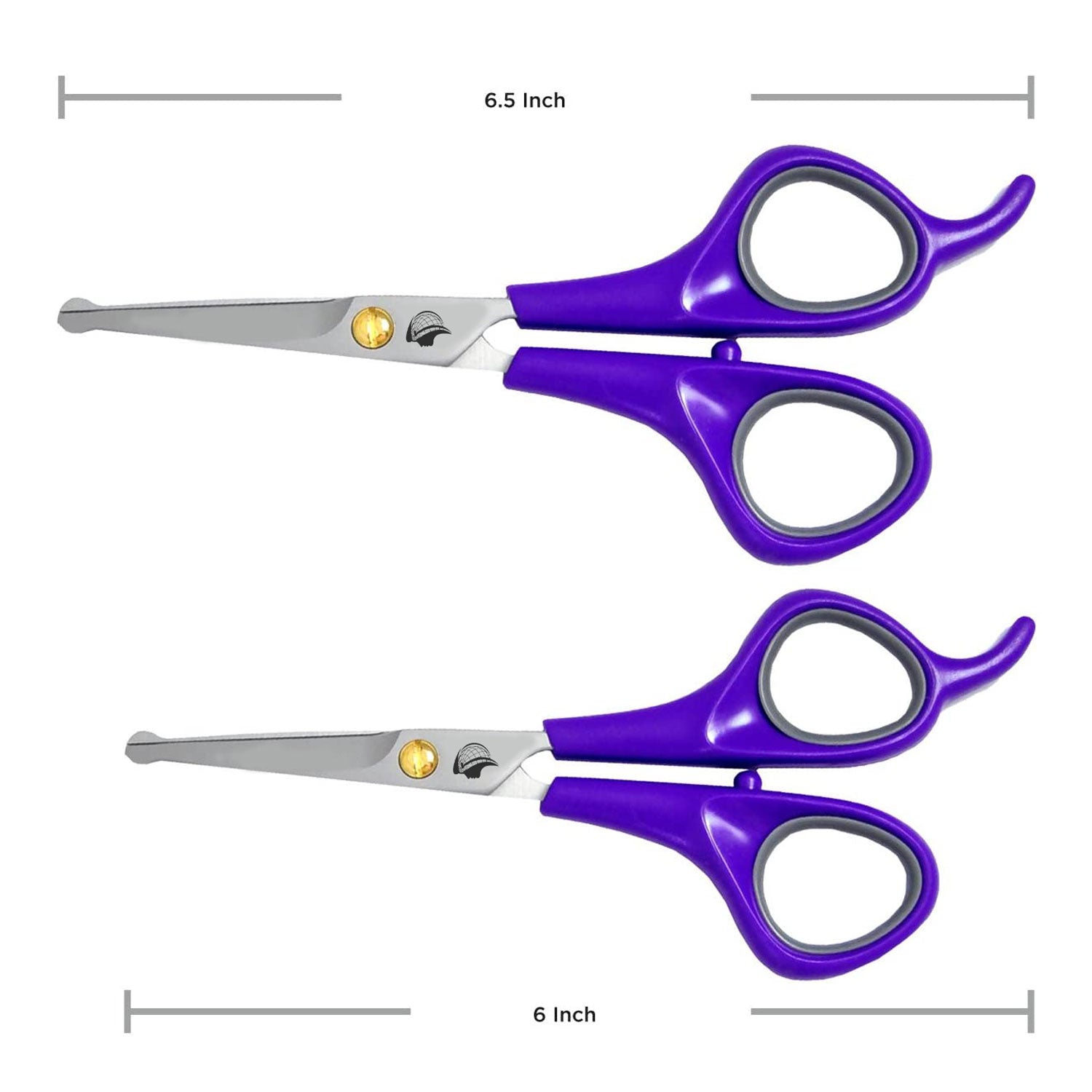 2 pcs Set With Safety Tip Hair Trimming Shears for Body Fur Trimming