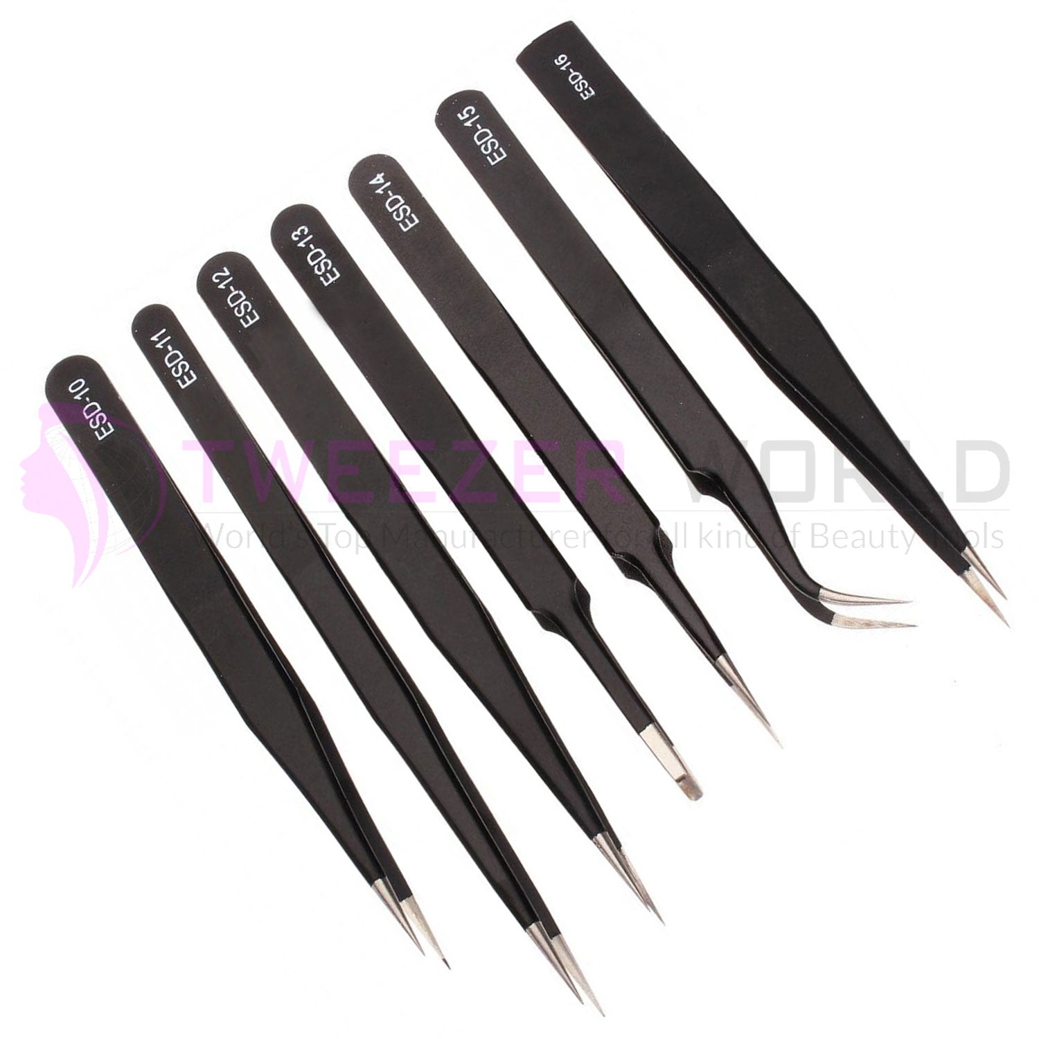 Professional ESD Anti-Static Stainless Steel Tweezers Set Tweezer Maintenance tool set