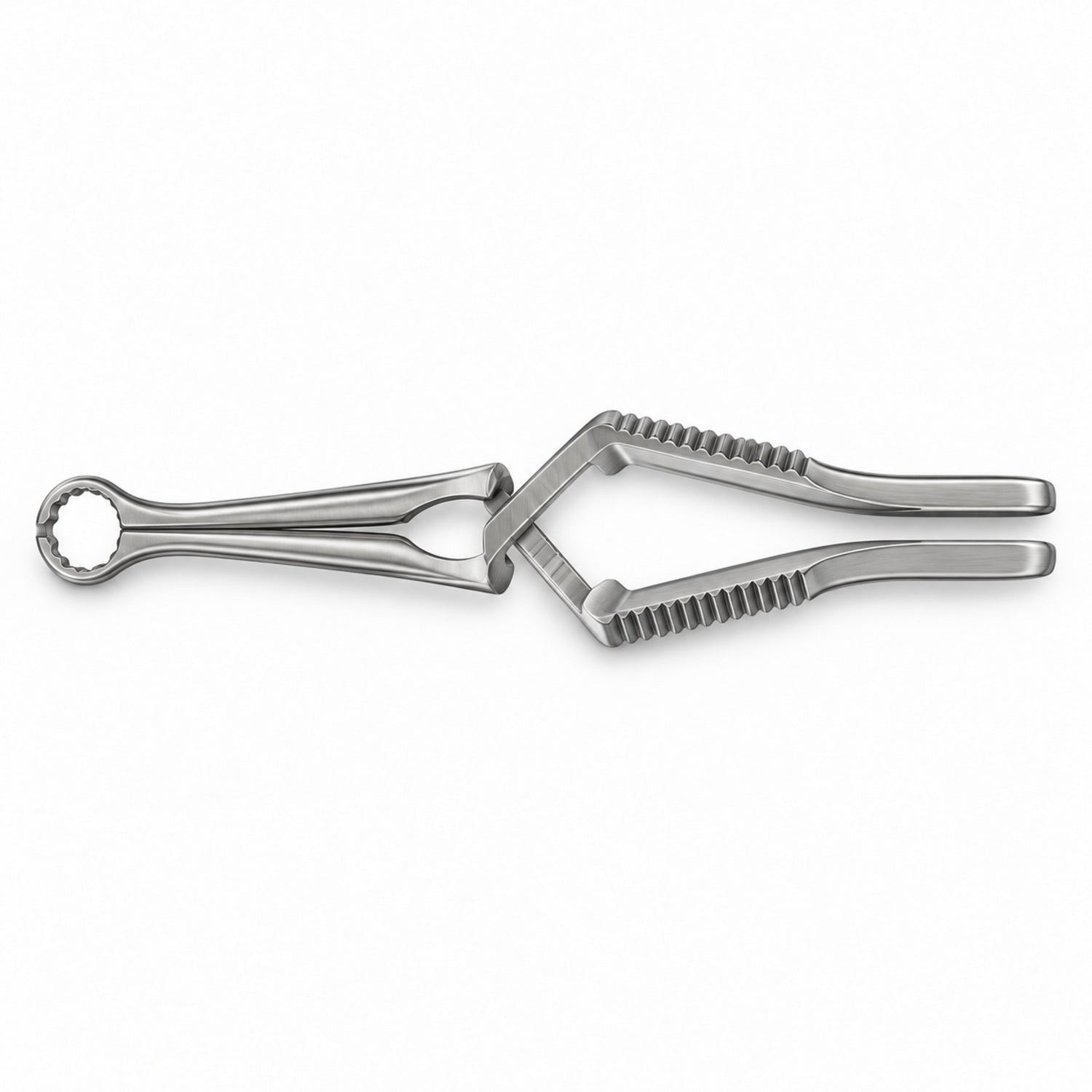 Calman Carotid Bulldog Clamp – Straight — top view, catalogue illustration on white background