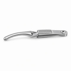 Johns Hopkins Bulldog Clamp – Curved, 50 mm Jaw — side profile, catalogue illustration on white background