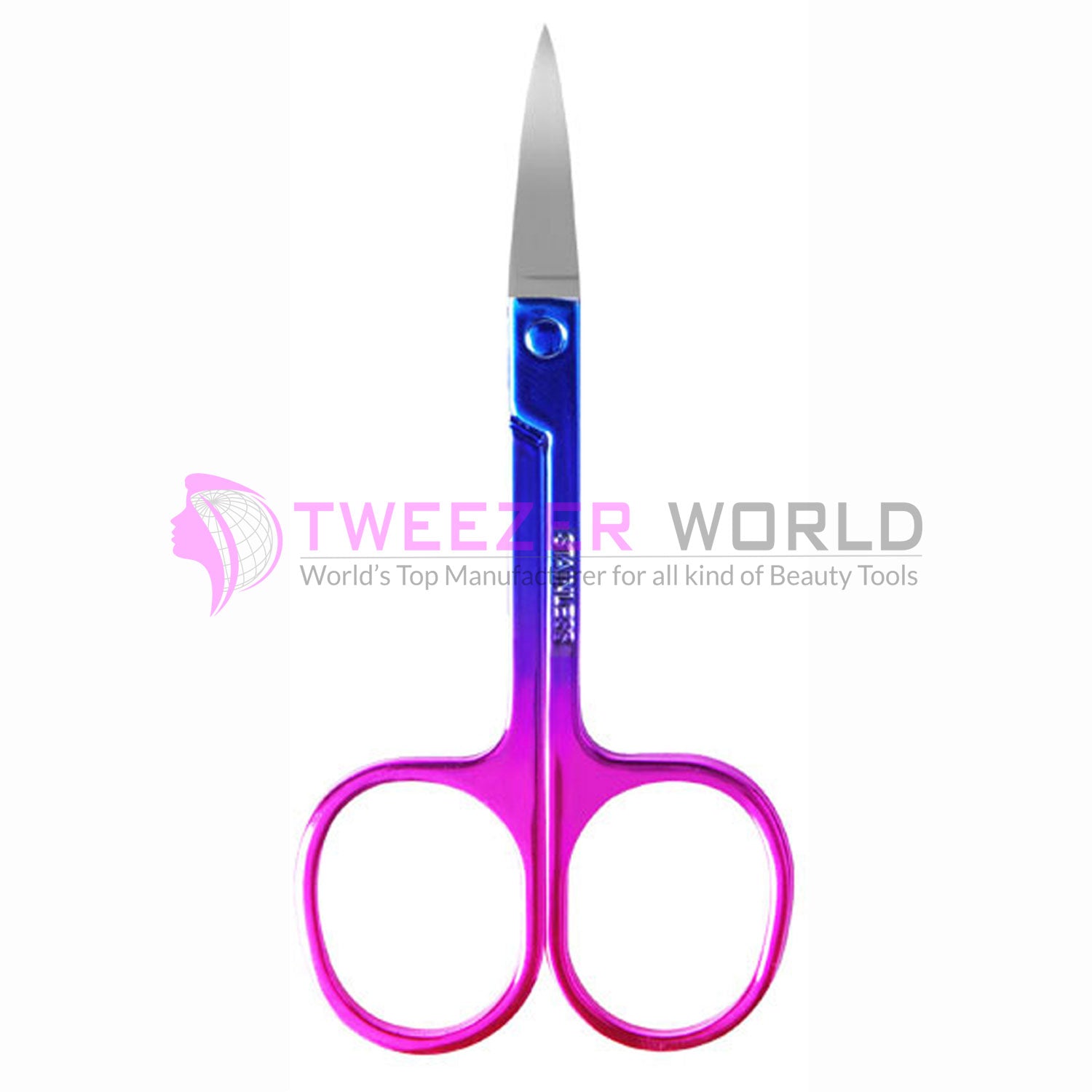 3pcs Multi Colorful Eyelash Applicator Eyebrow Tweezers &amp; Scissor Set