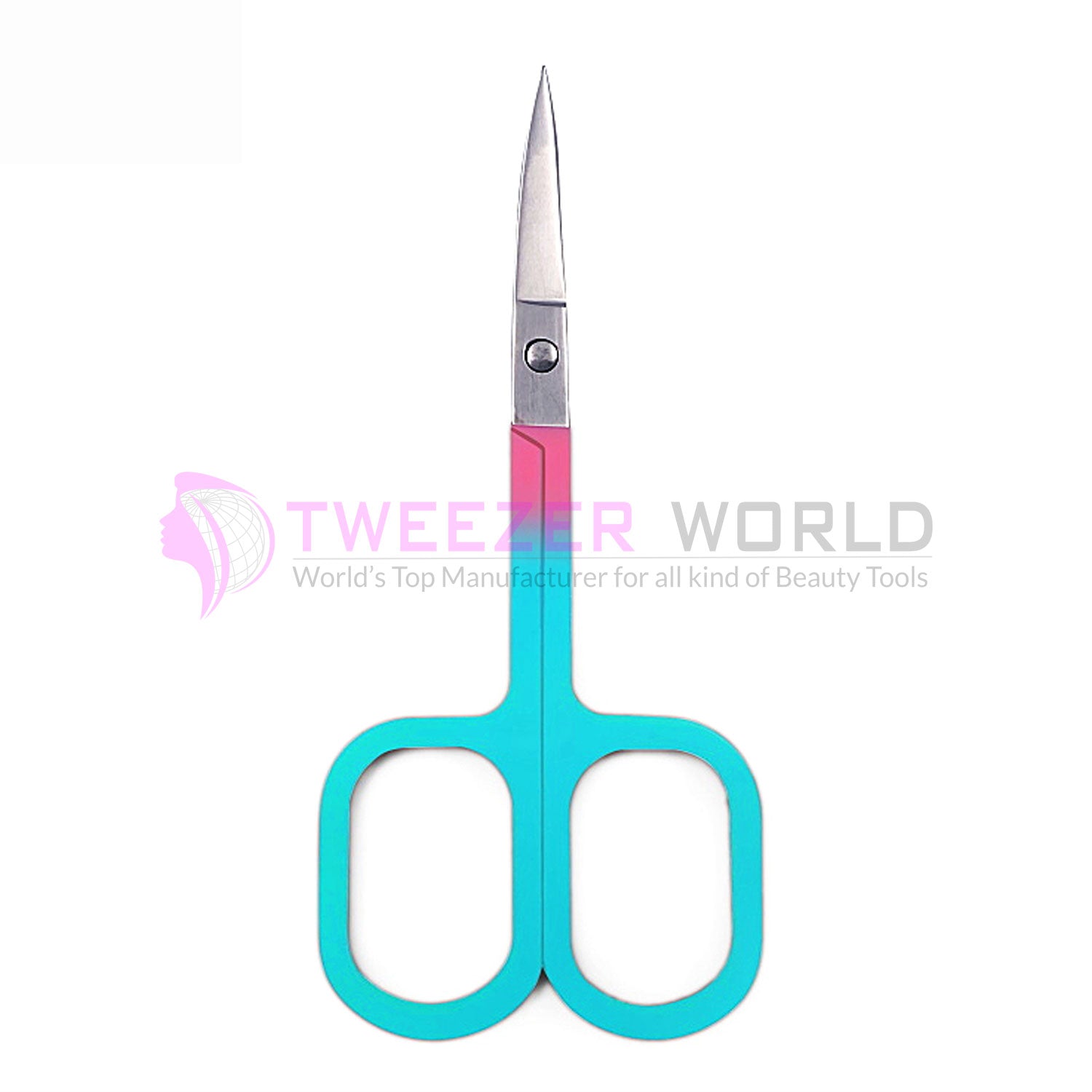 3Pcs Multiple Color Eyelash & Eyebrow Tweezers Set With Scissor