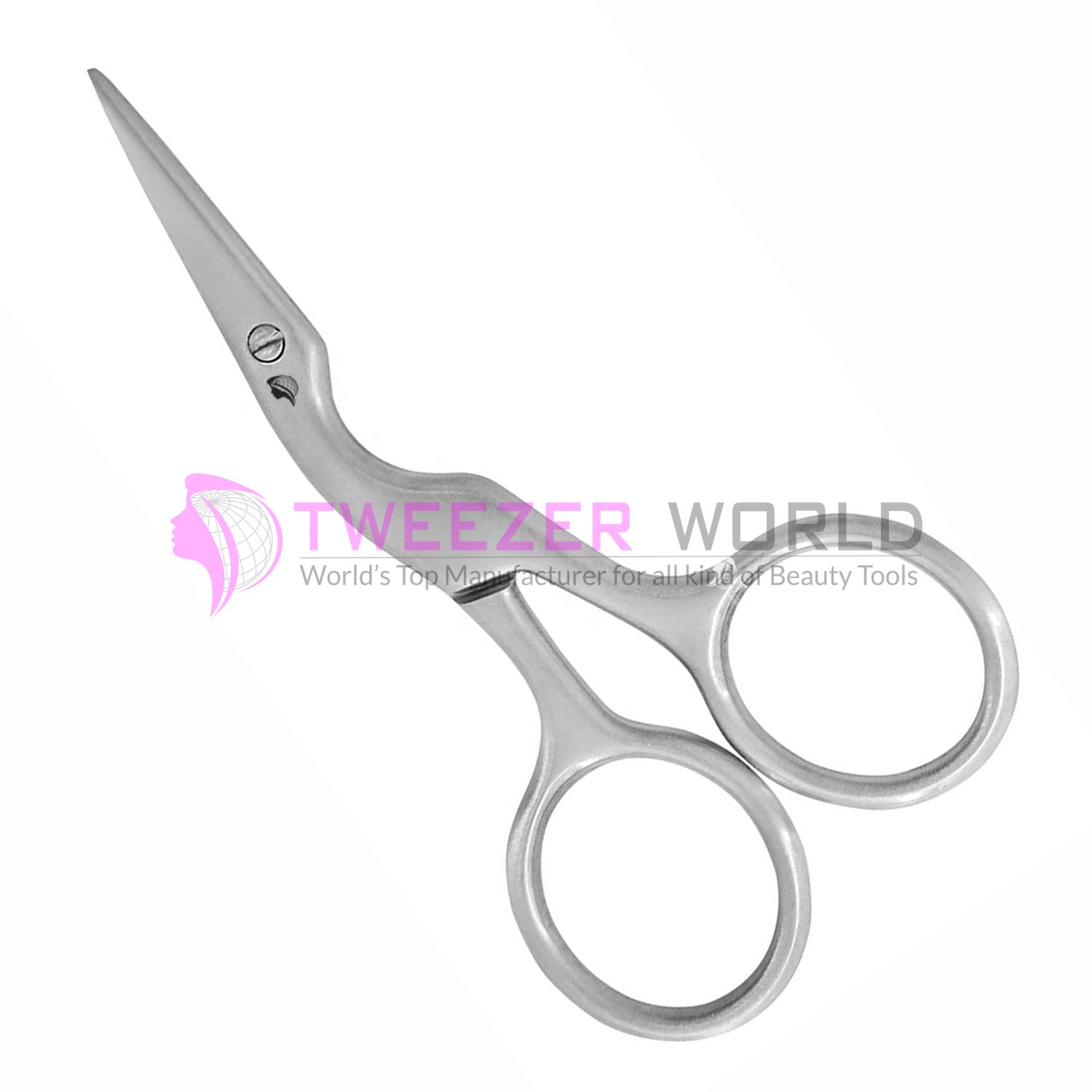 4pcs Black Powder Coated Eyebrow Tweezers Set With Silver Scissor