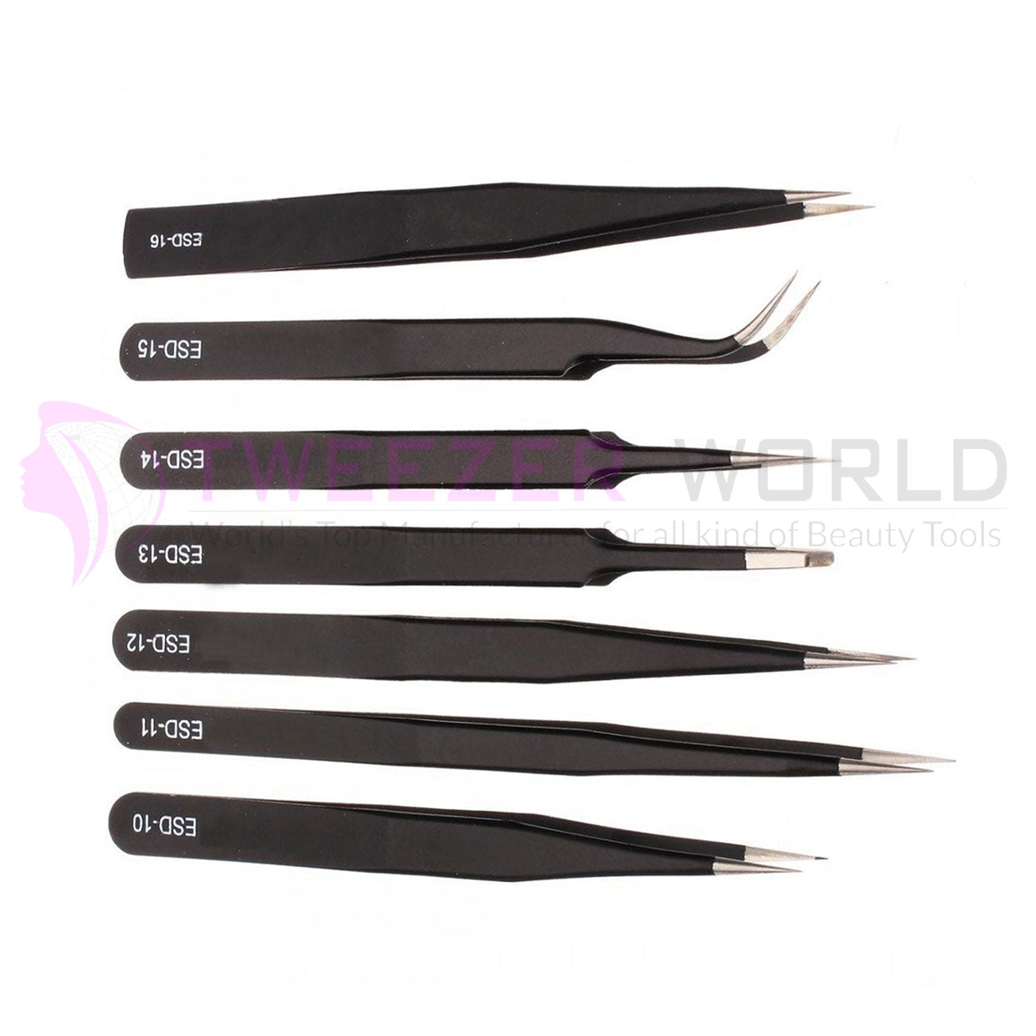 Professional ESD Anti-Static Stainless Steel Tweezers Set Tweezer Maintenance tool set