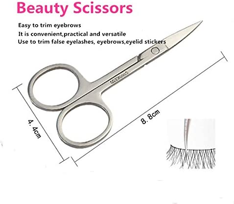 7Pcs with CASE, Grade TWEEZERS Precision Eyebrow Products in Travel Case with Scissor