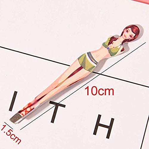 6Pcs Professional Girl Eyebrow Tweezer(random color)