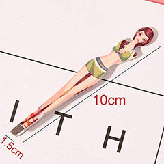 6Pcs Professional Girl Eyebrow Tweezer(random color)