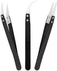 Eyech 3pc Precision Ceramic Reverse Tweezers Set