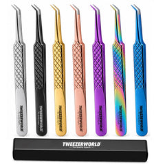 Diamond Grip 45° Eyelash Extension Tweezers – 12 cm