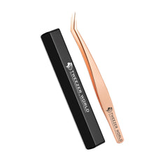 45 Degree Angled Titanium Coated Rose Gold Lash Tweezers