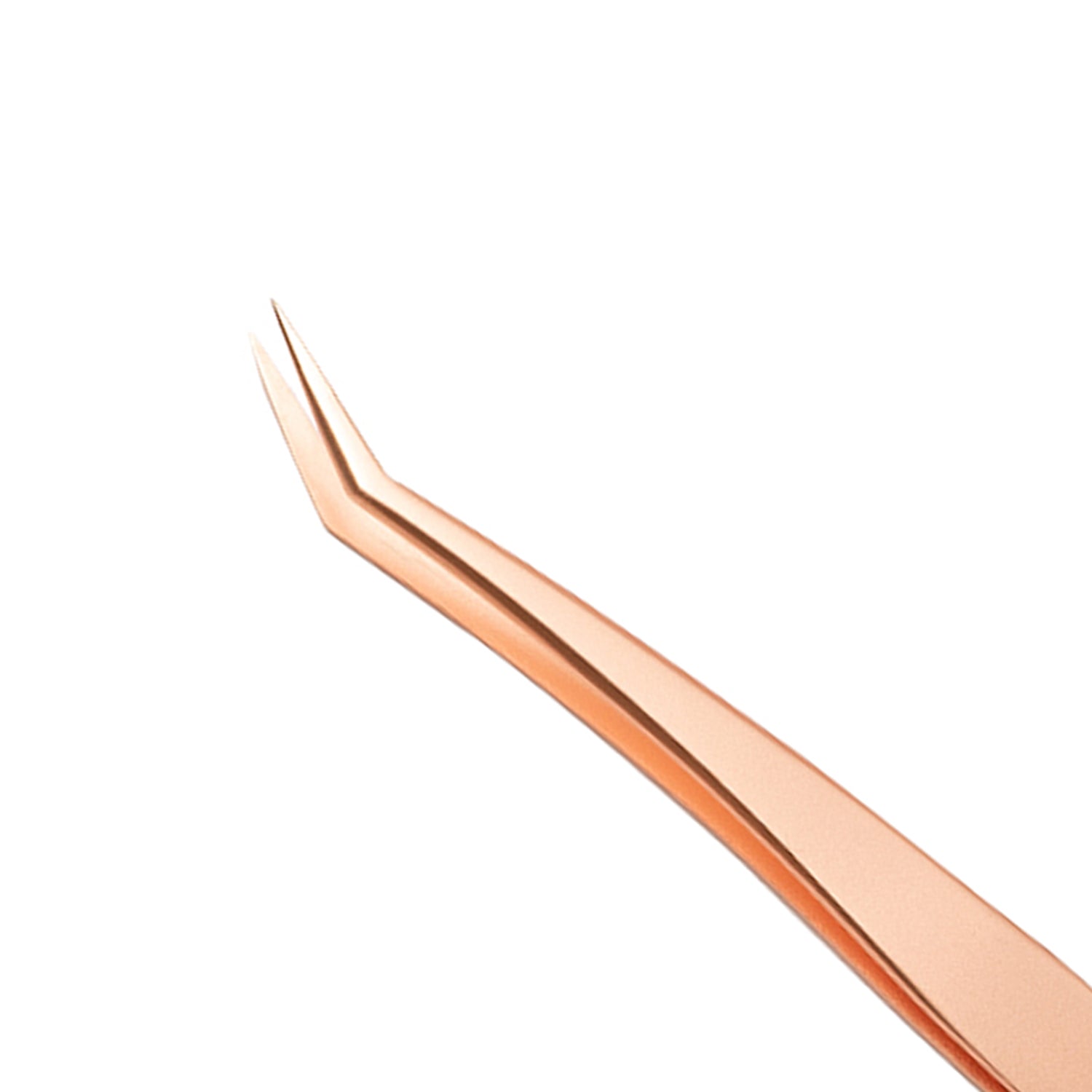 45 Degree Angled Titanium Coated Rose Gold Lash Tweezers