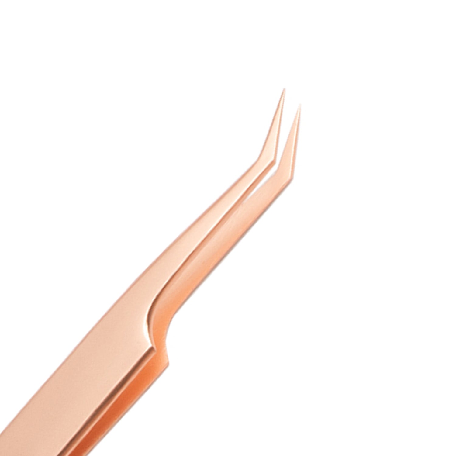 60 Degree Angled Rose Gold Best Isolation Tweezers For Lash Extensions