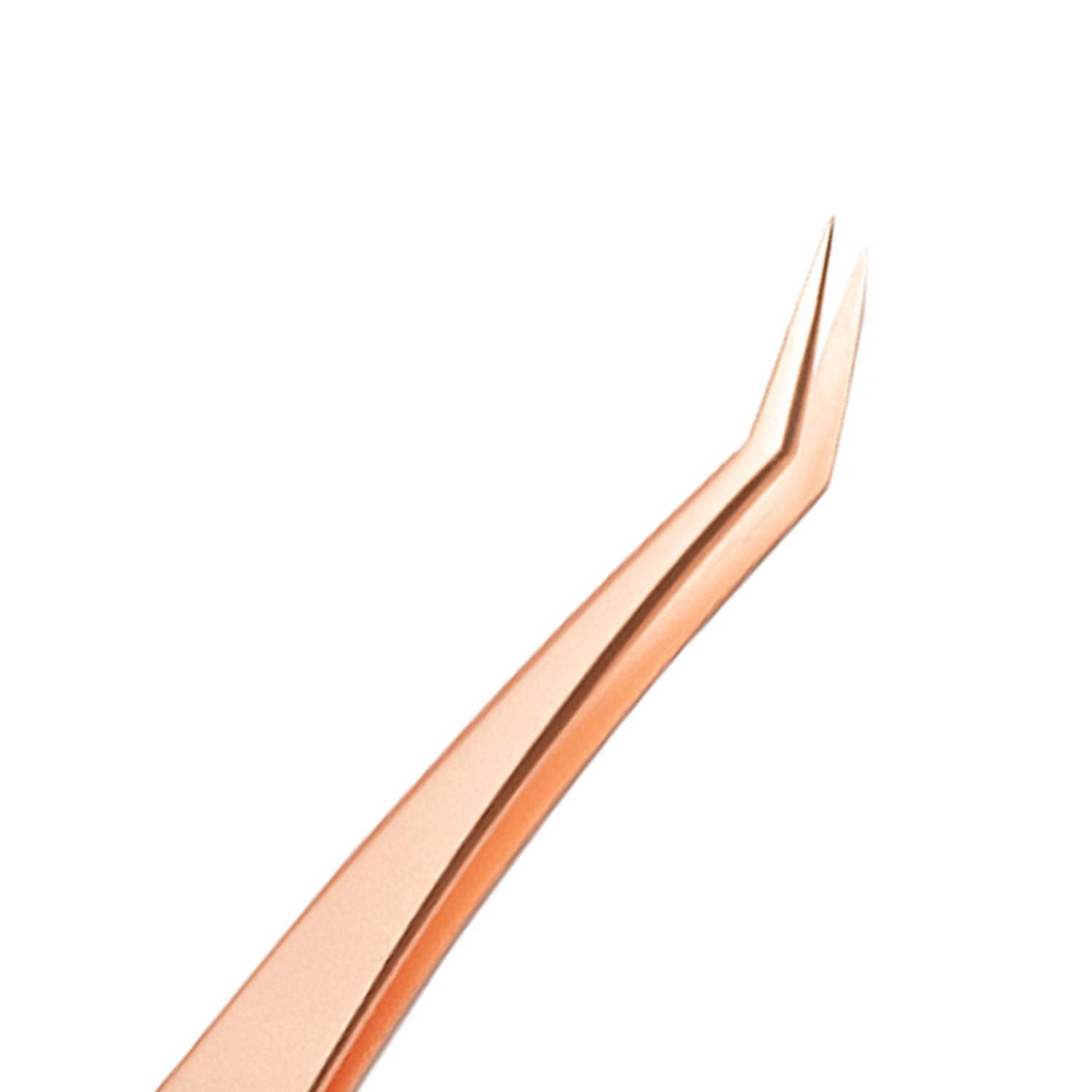 45 Degree Angled Titanium Coated Rose Gold Lash Tweezers