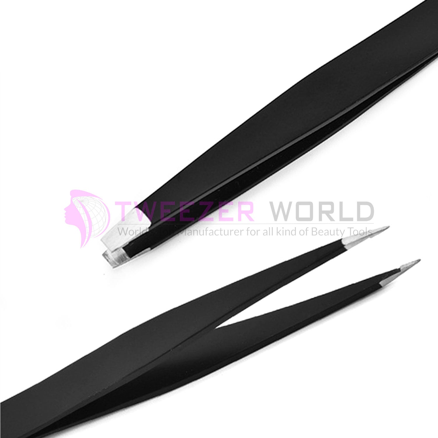 4pcs Hot Seller Shiny Black Best Eyebrow Tweezers For Plucking Set