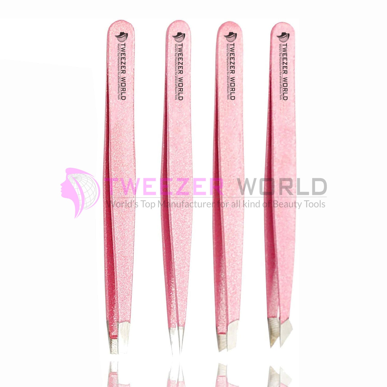 4Pcs Pink Beauty Tweezers Set Top Quality Tweezers For Eyebrows