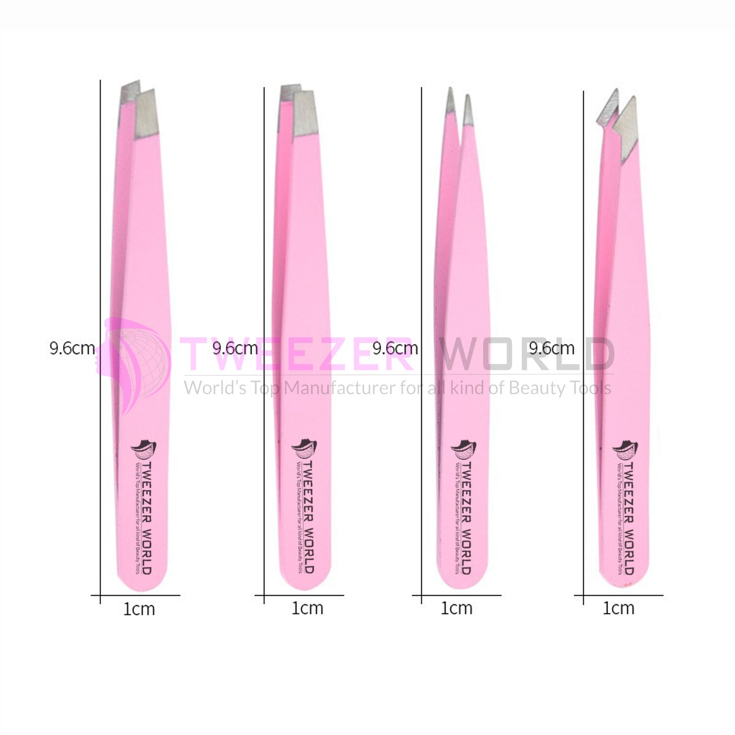 Wholesale Stainless Steel 4pcs Light Pink Set Best Eyebrow Tweezers For Men