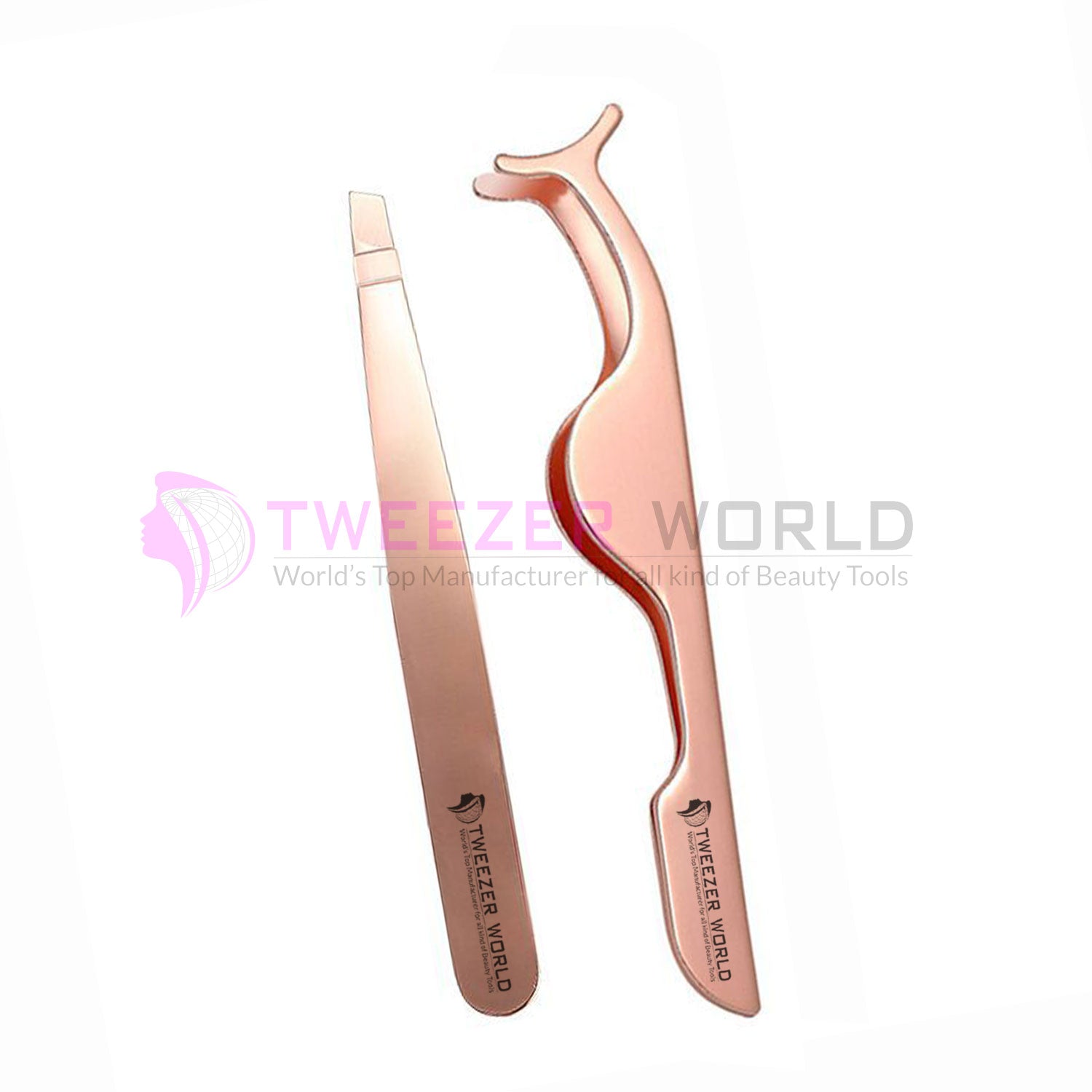 Top Seller 4pcs Rose Gold Set Best Eyebrow Tweezers Hair Plucker