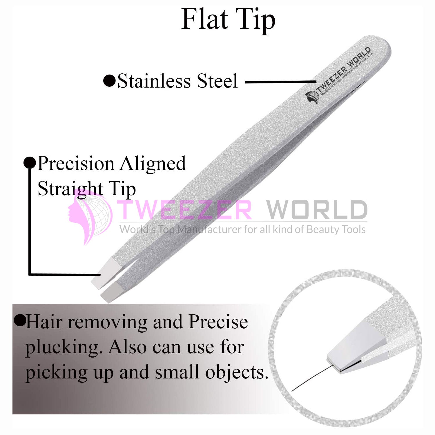 4Pcs White Eyebrow Tweezers Set Best Tweezers For Eyebrows