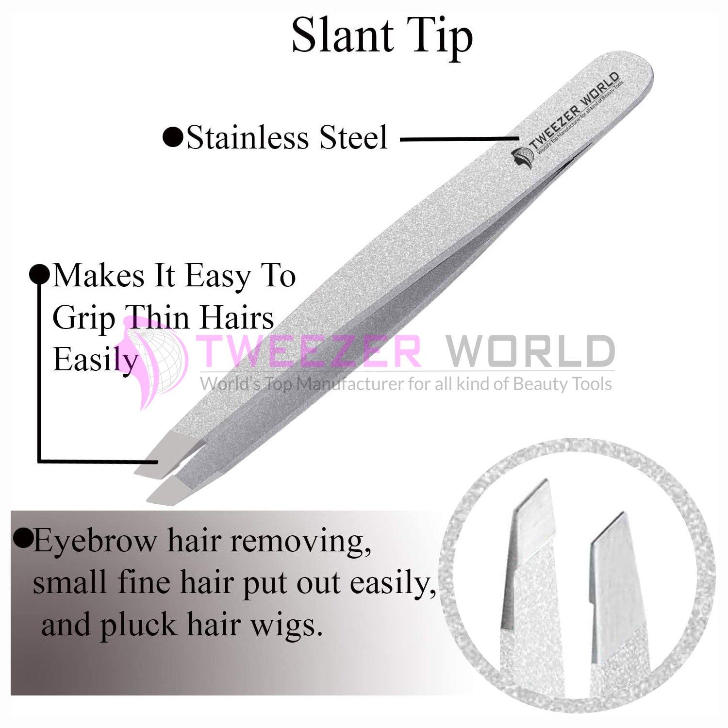 4Pcs White Eyebrow Tweezers Set Best Tweezers For Eyebrows