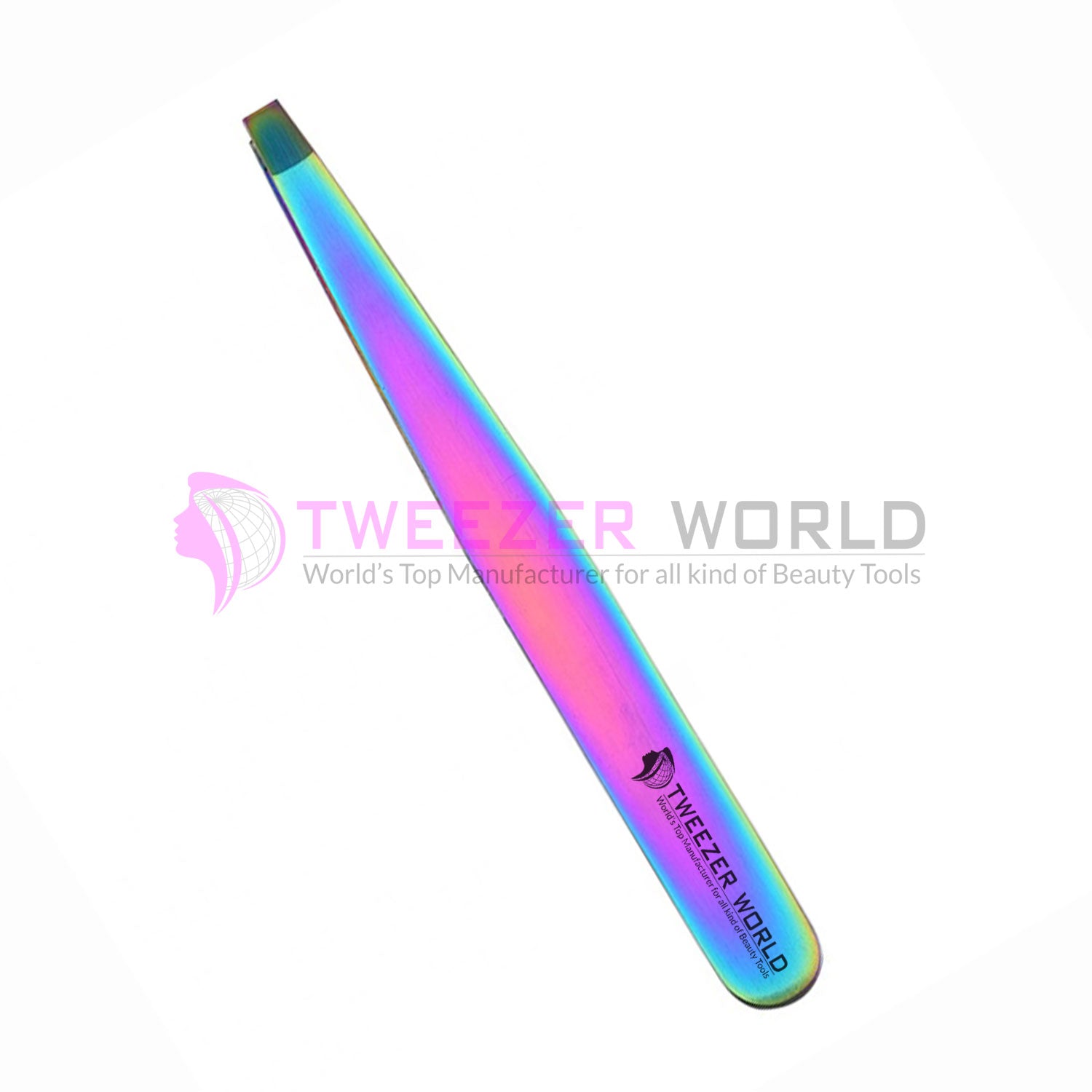 4pcs Titanium Coated Rainbow Hair Removal Eyebrow Tweezers Set