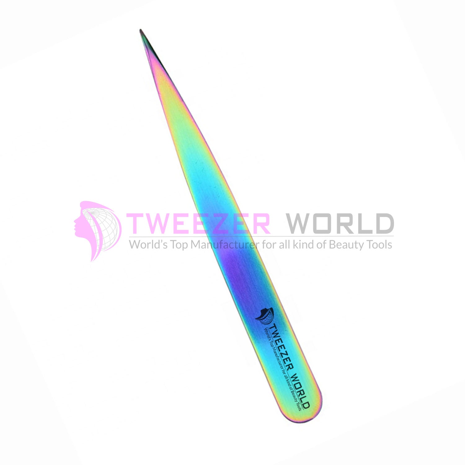 4pcs Titanium Coated Rainbow Hair Removal Eyebrow Tweezers Set