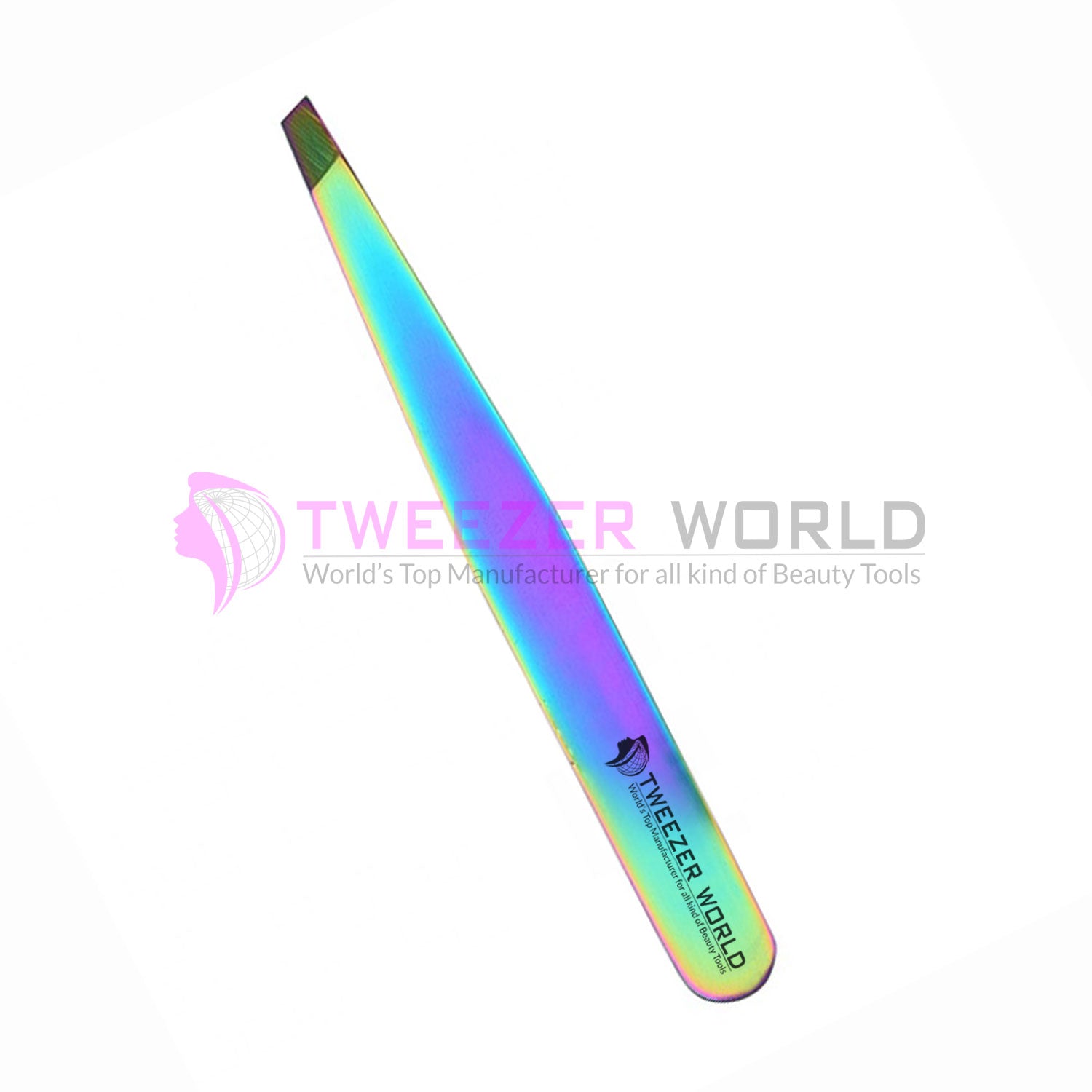 4pcs Titanium Coated Rainbow Hair Removal Eyebrow Tweezers Set