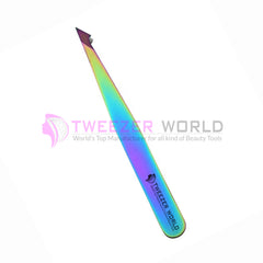 4pcs Titanium Coated Rainbow Hair Removal Eyebrow Tweezers Set