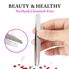 4Pcs Silver Eyebrow Tweezers Set Best Hair Removal Brow Tweezers