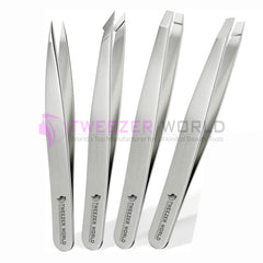 4pcs Best Seller Silver Best Eyebrow Tweezers For Hair Set