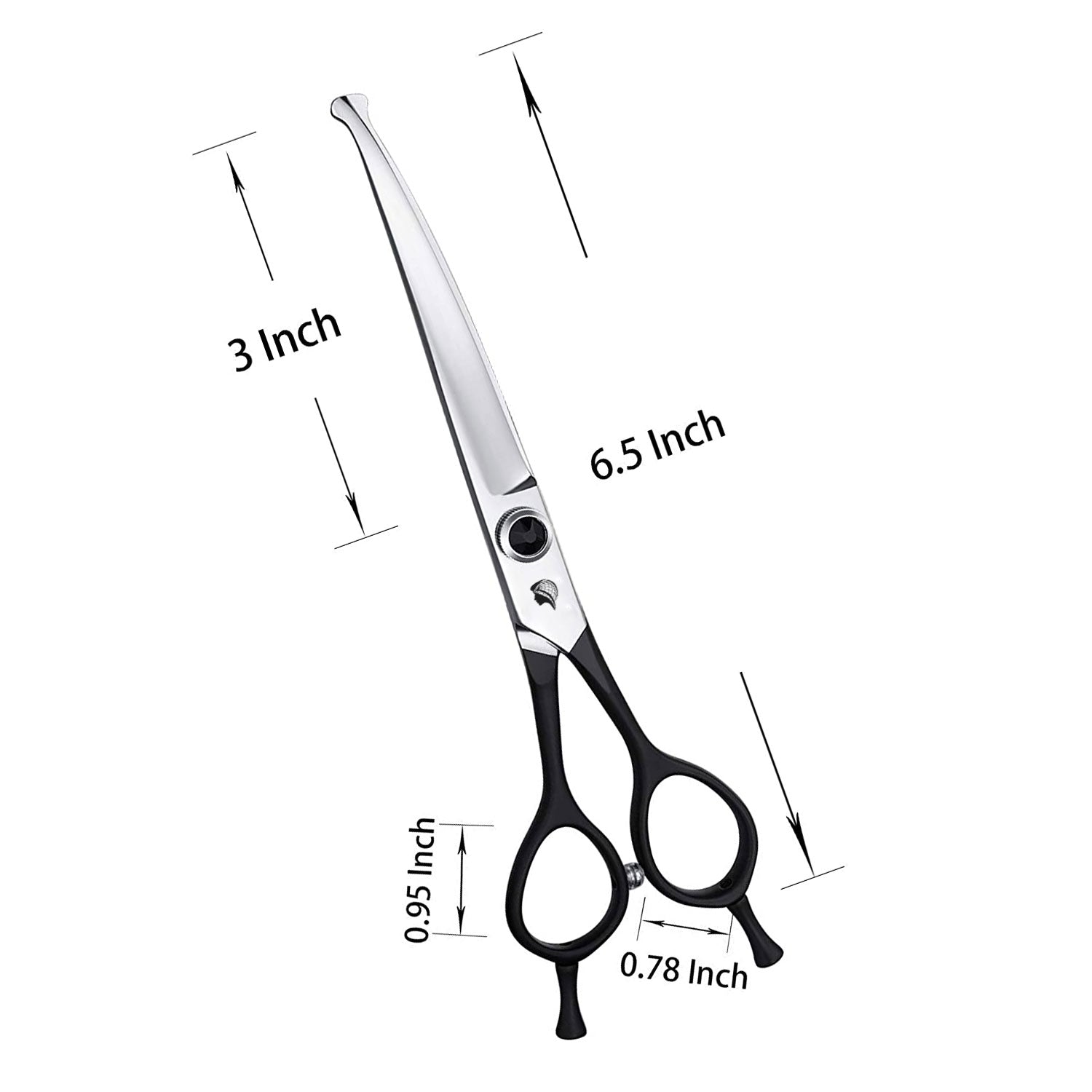 Pet Scissors Dog Hair Cutting Tool Curved Safety Round Tips Dog Shears