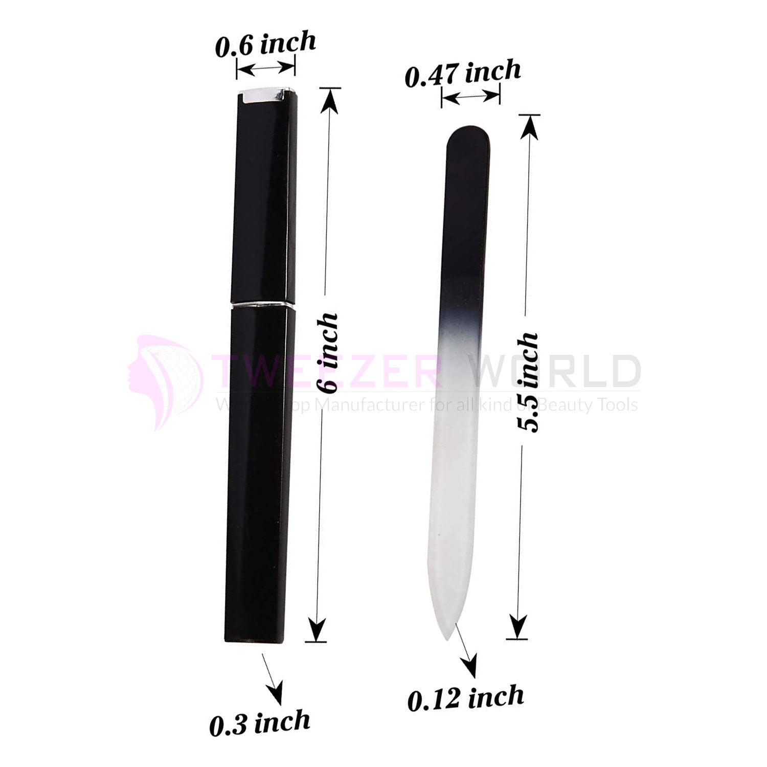 The Best Quality Crystal Nail File with Case, Glass Fingernail File for Nails