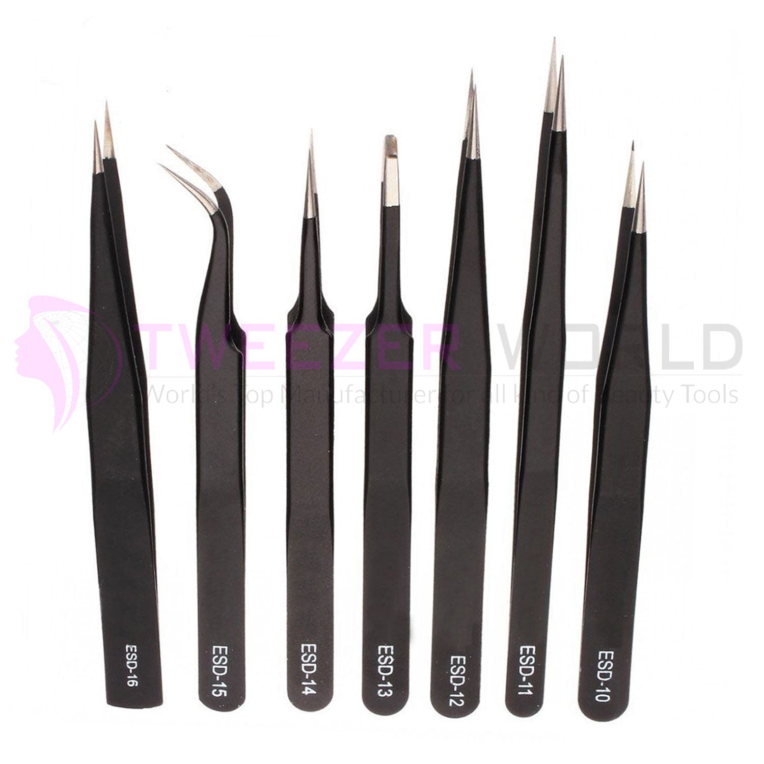 Professional ESD Anti-Static Stainless Steel Tweezers Set Tweezer Maintenance tool set