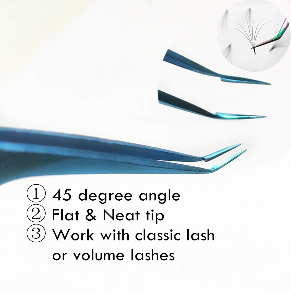 2pcs Volume Tweezers Eyelash Extensions Neat Volume Lash Tweezers