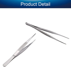 Stainless Steel Straight Pointed Tweezers with Serrated Tip