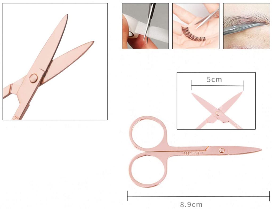 6PCS Eyebrow Tweezers Kit, Stainless Steel Eyebrow Tweezers Eyebrow Scissors