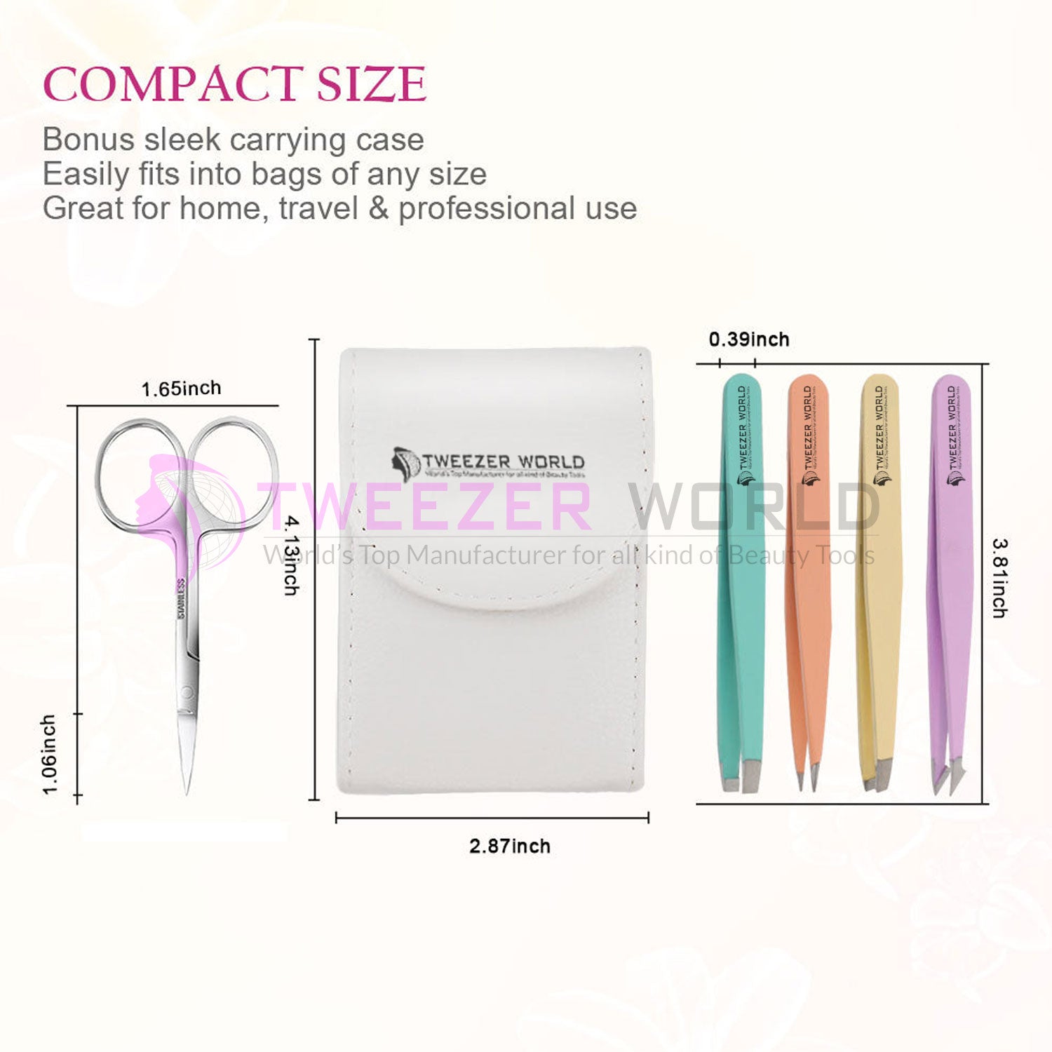 Amazon Best Selling 5pcs Eyebrow Tweezers Plucker Set With Scissor