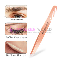 Amazon Hot Selling 5Pcs Comb Tweezers Set Best Tweezers For Fine Hair