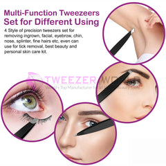 Top Rated 5Pcs Eyebrow Hair Removal Tweezers Set With Scissor