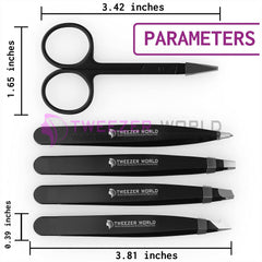 Top Rated 5Pcs Eyebrow Hair Removal Tweezers Set With Scissor