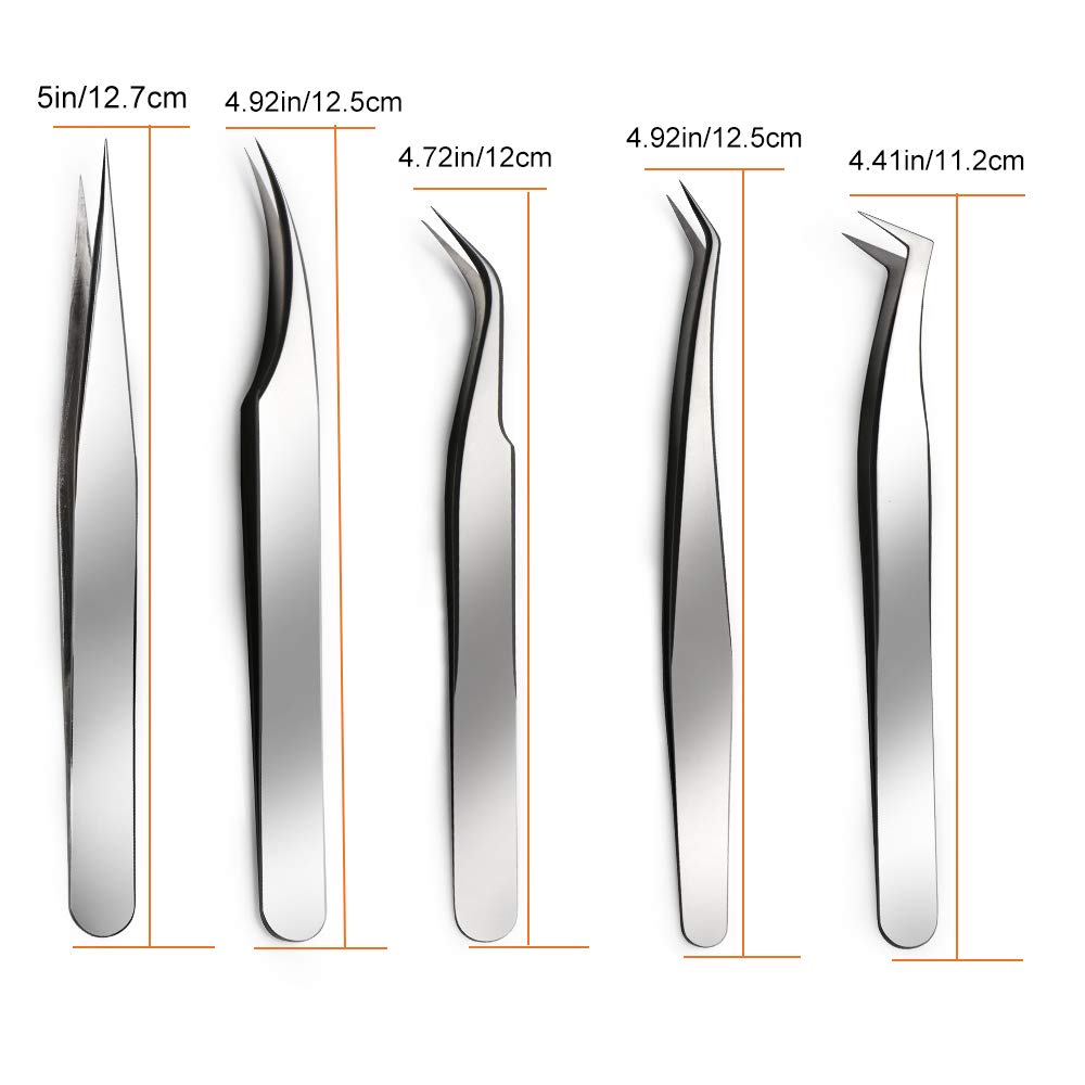 Slanted Tips for Ultra-Precision - Tweezers for Eyebrows black