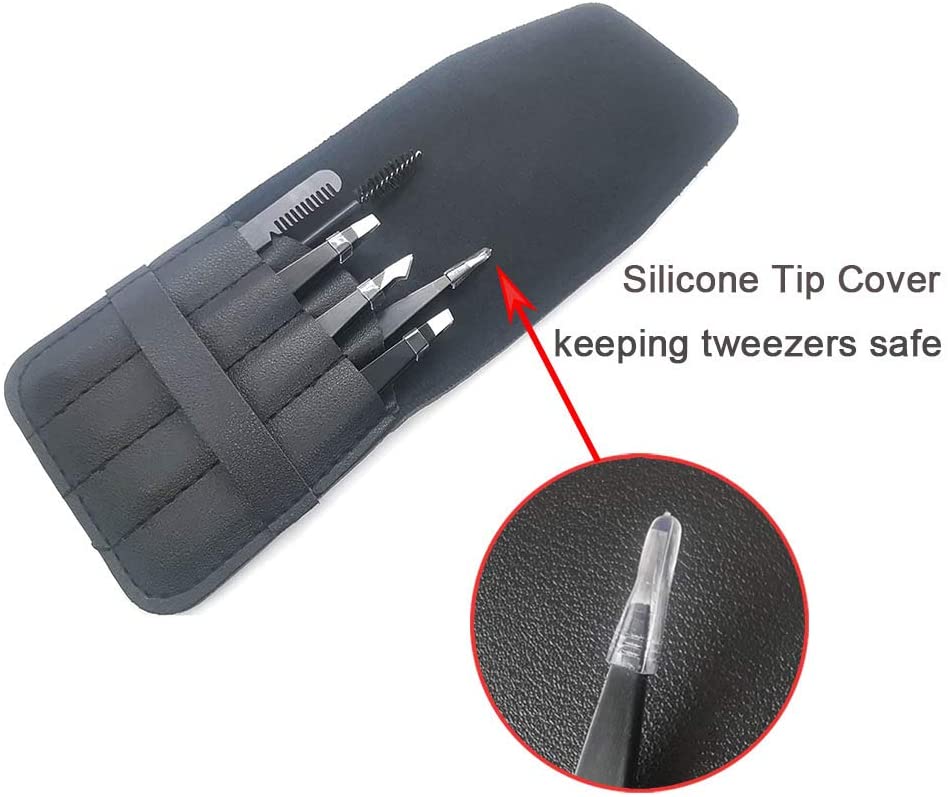 6pcs Pointed Tweezer Kit for Women Men