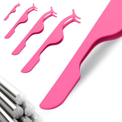 8 Pcs Stainless Steel Tweezers Nipper Tool/False Eyelash Applicator Tool