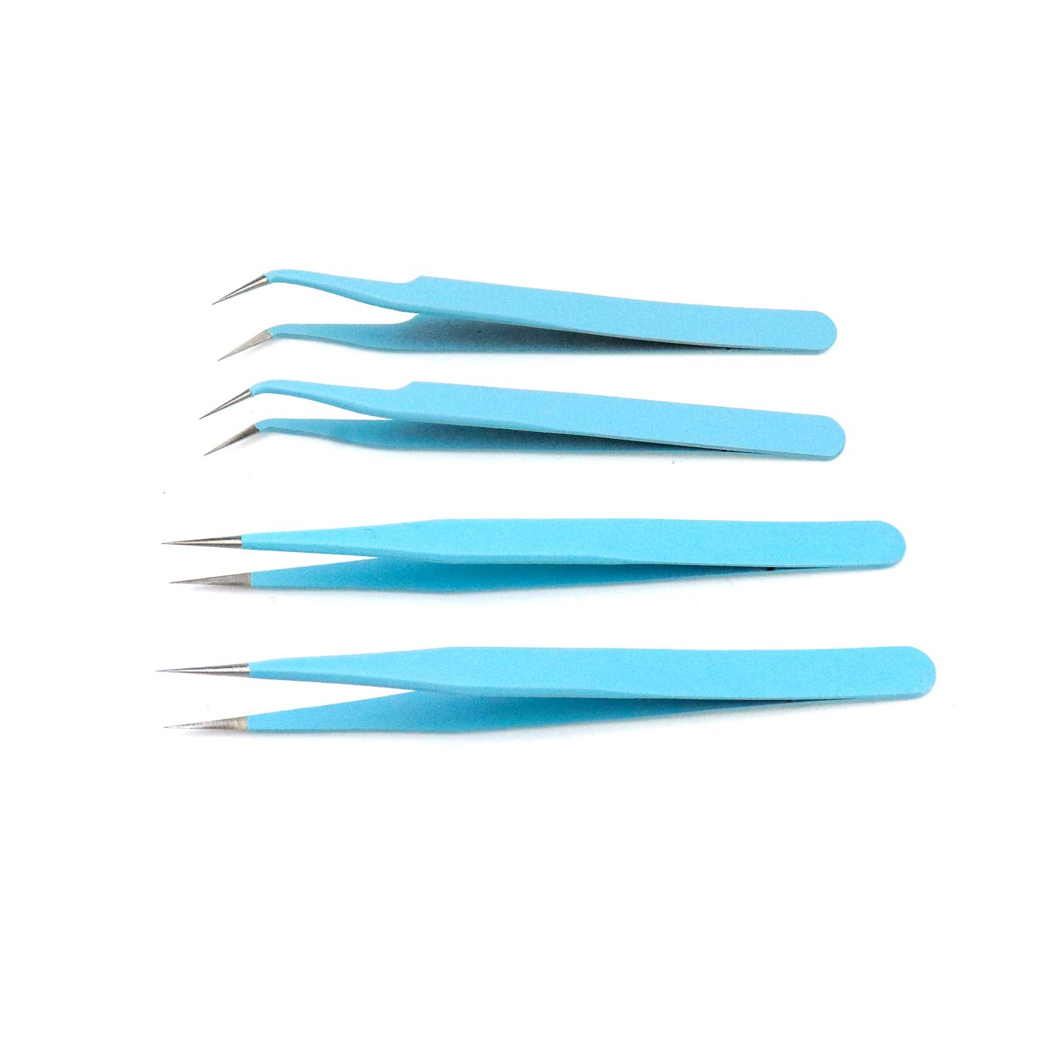 Tweezers for Women's Eyebrows,4Pcs Best Precision tweezer set