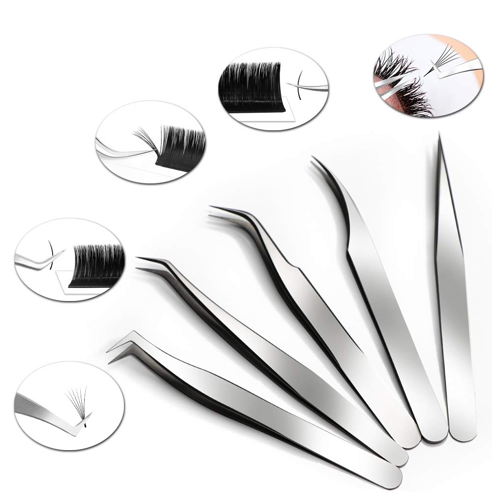 Slanted Tips for Ultra-Precision - Tweezers for Eyebrows black