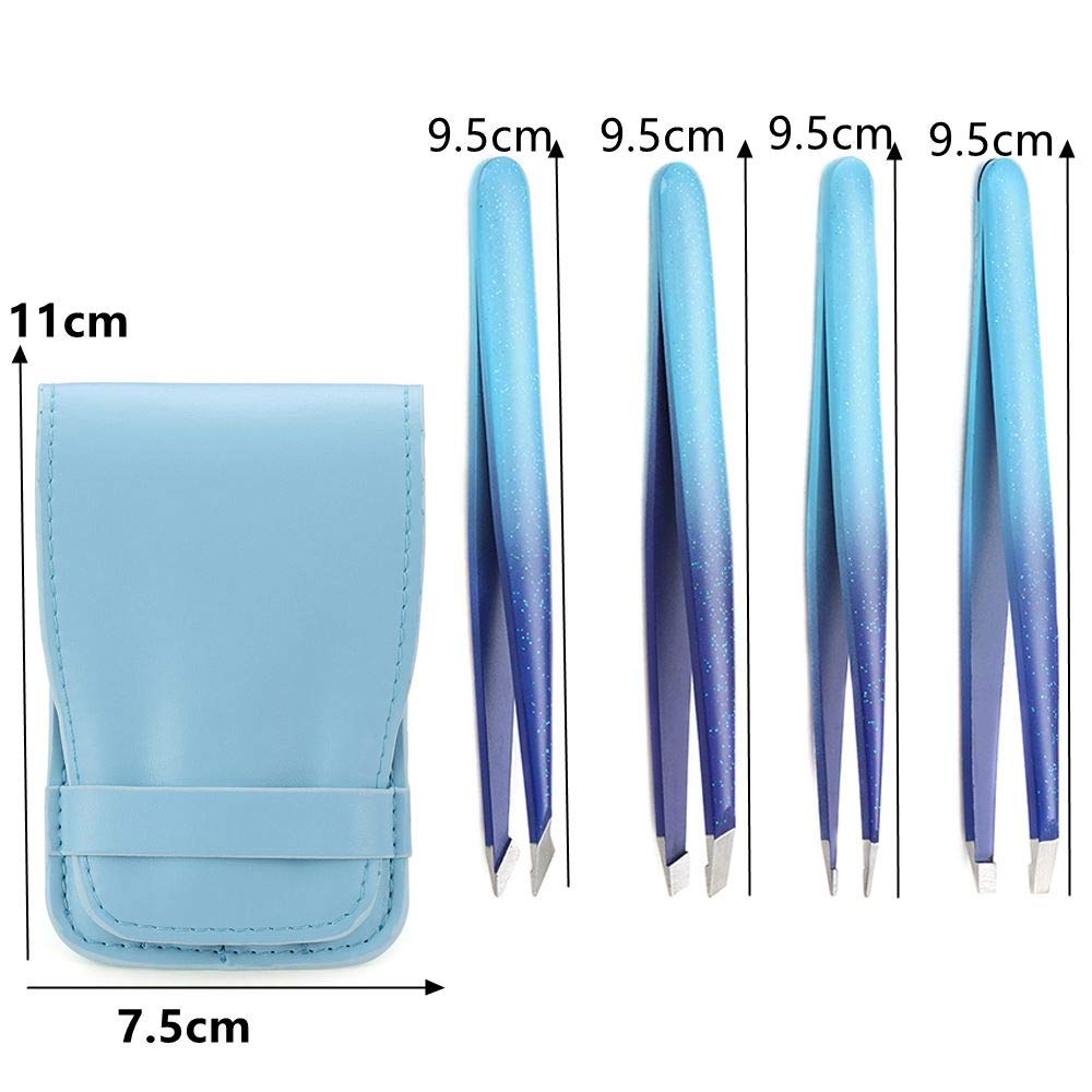 4pcs Hair Removal Tool Set With Leather Case