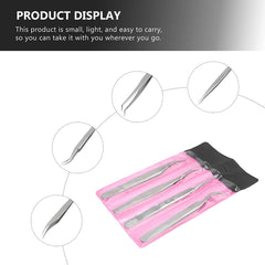 4pcs Eyelash Grafting Tweezers