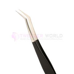 45 Degree Volume Black Powder Coated Best Eyelash Tweezers