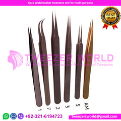 6pcs Watchmaker tweezers set For multi purpose